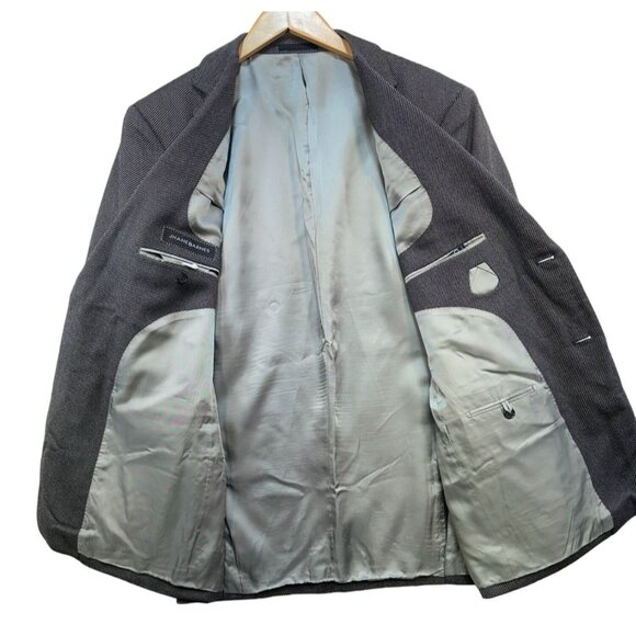 Jhane Barnes Mens Wool Preppy Academia Sportscoat Blazer Size 44 Grey - Picture 7 of 16